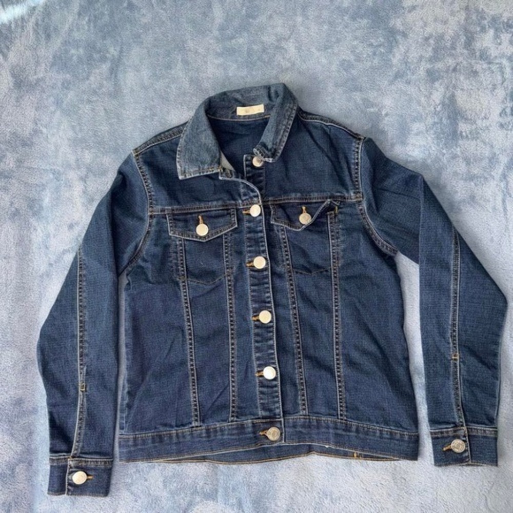 BENCH Denim Jacket Women's Medium Blue Button Up
